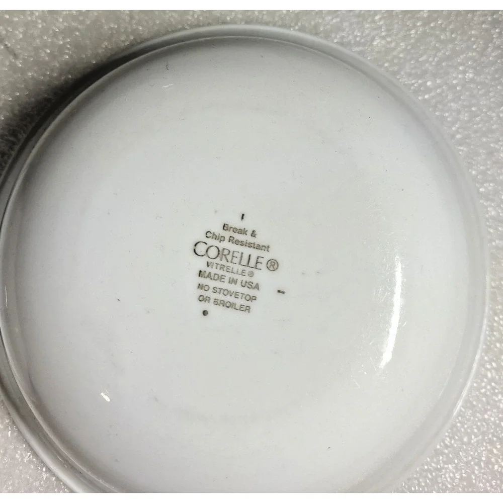 Set of 2 Vintage Corelle Classic Cafe Blue Triple Stripe 6.25